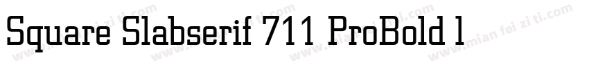 Square Slabserif 711 ProBold ltalic字体转换